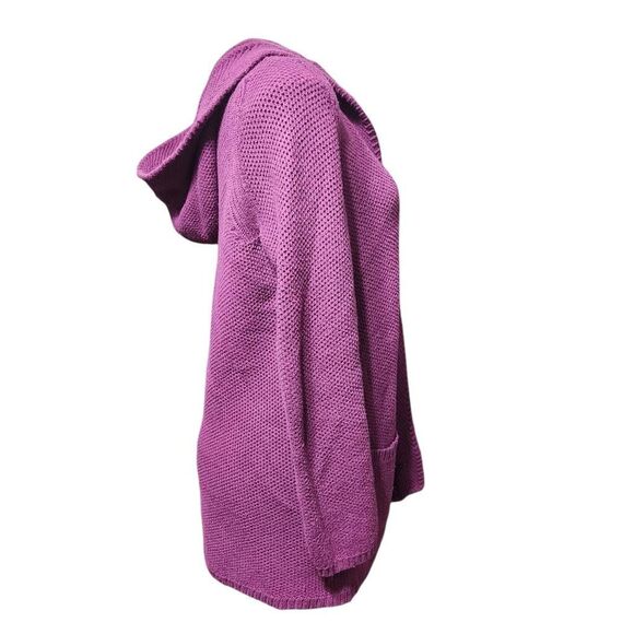 Talbots purple wool blend open front cardigan sweater small - Picture 4 of 7